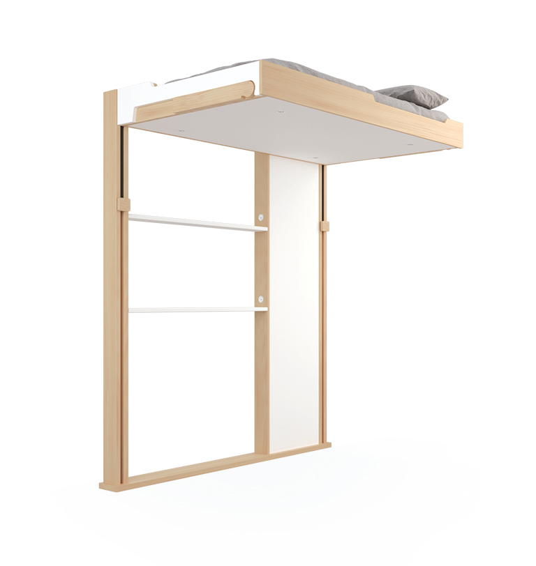 Letto a scomparsa: sistema a contrappeso - sollevato